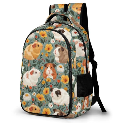 WCEECE Schulrucksack Mit Meerschweinchen Schulranzen Jungen 1. Klasse Tier Kinderrucksack Leichter Reise Outdoor Freizeit von WCEECE