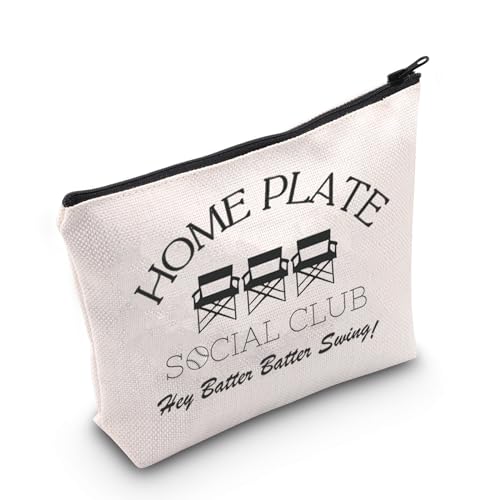 WCGXKO Baseball-Geschenk, Baseball-Team-Geschenk, Hey Batter Swing, Make-up-Tasche, Softball-Geschenk für Frauen, Softball-Team-Geschenk, Schaukeltasche, Reißverschluss von WCGXKO