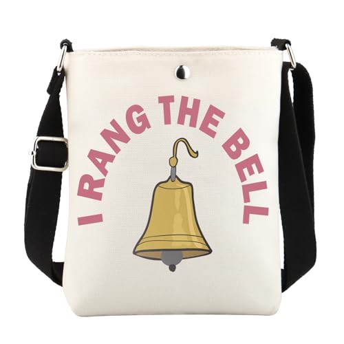 WCGXKO Cancer Survivor Gift Cancer Messenger Bag Chemo Gift I Rang the Bell Survivor Crossbody Bag, Rang the Bell Xk von WCGXKO