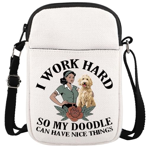 WCGXKO Golden Gift Hunde-Umhängetasche, goldfarben, wiederverwendbar, Canvas, Umhängetasche für Hundeliebhaber, Tierärzte, Geschenk, Doodle Cr WCGXKO Golden Gift Hunde-Umhängetasche, goldfarben, wiederverwendbar, Canvas, Umhängetasche für Hundeliebhaber, Tierärzte, Geschenk, Doodle Cr von WCGXKO