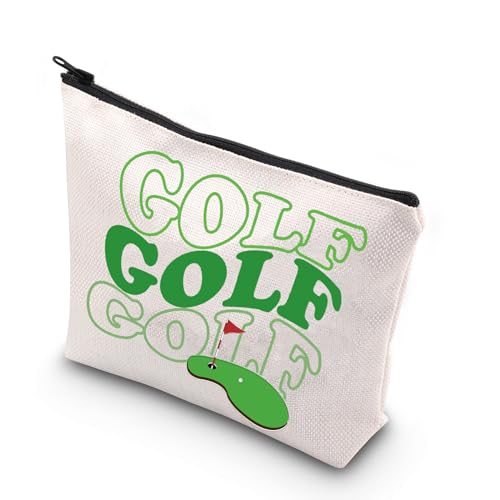 WCGXKO Golf-Geschenke für Damen, Golf-Kosmetiktasche, Geschenk für Golfliebhaber, inspirierende Geschenke für Frauen, Golf Green, Reißverschluss von WCGXKO