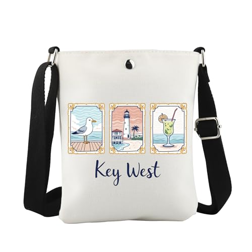 WCGXKO Key West Umhängetasche Florida Sommergeschenk Key West Urlaub Geschenk Souvenir Reise Merch, Key Cro von WCGXKO