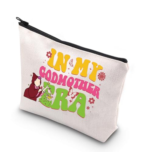 WCGXKO Kosmetiktasche für Patentante, Geschenk für Patentante, für Fans der Patentante, Geschenk für Damen, Patentante Ära, Reißverschluss von WCGXKO