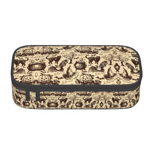 WCXTHGFA Multifunktionales Federmäppchen mit Hexenhut-Aufdruck, ästhetisches Federmäppchen, Organizer, Federmäppchen, Bürogebrauch, Schwarz , Einheitsgröße, Schlüsseletui von WCXTHGFA