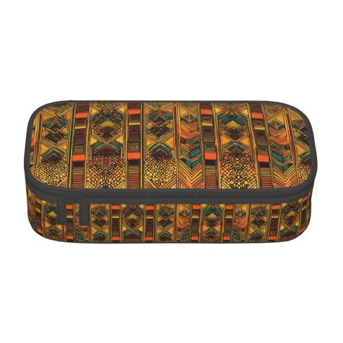 WCXTHGFA Multifunktionales Federmäppchen mit Indianer-Druck, ästhetisches Federmäppchen, Organizer, Federmäppchen, Bürogebrauch, Schwarz , Einheitsgröße, Schlüsseletui von WCXTHGFA