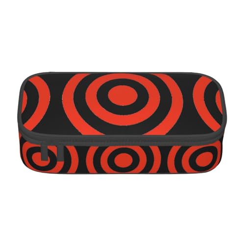 WCXTHGFA Multifunktionales Federmäppchen mit Vektor-Design, Zieldruck, ästhetisches Federmäppchen, Organizer, Federmäppchen, Bürogebrauch, Schwarz , Einheitsgröße, Schlüsseletui von WCXTHGFA