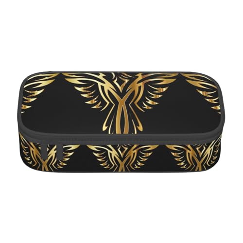 WCXTHGFA Phoenix Multifunktionales Federmäppchen, ästhetisches Federmäppchen, Organizer, Federmäppchen, Bürogebrauch, Schwarz , Einheitsgröße, Schlüsseletui von WCXTHGFA