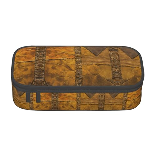 WCXTHGFA Rustikales Federmäppchen mit Ziegelstein-Motiv, multifunktional, ästhetisches Federmäppchen, Organizer, Federmäppchen, Bürogebrauch, Schwarz , Einheitsgröße, Schlüsseletui von WCXTHGFA