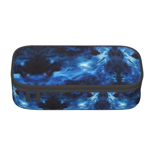 WCXTHGFA Stilvolles Federmäppchen mit Galaxie-Druck, großes Fassungsvermögen, ideal für Reisen oder den täglichen Gebrauch, Schwarz , Einheitsgröße, Kosmetiktasche von WCXTHGFA