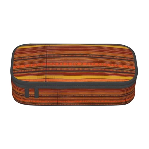 WCXTHGFA Stilvolles Federmäppchen mit Indianer-Muster, großes Fassungsvermögen, ideal für Reisen oder den täglichen Gebrauch, Schwarz , Einheitsgröße, Kosmetiktasche von WCXTHGFA