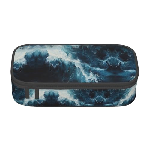 WCXTHGFA Within The Tides Multifunktionales Federmäppchen, ästhetisches Federmäppchen, Organizer, Federmäppchen, Bürogebrauch, Schwarz , Einheitsgröße, Schlüsseletui von WCXTHGFA