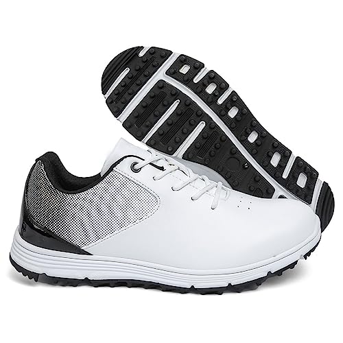 Herren-Golfschuhe,Fachmann Leicht Wasserdicht Golfschuhmänner,Draussen Sportschuhe Atmungsaktiv Golfschuhe Herren Ohne Spikes,mit Schnürdesign,Allwetter-Atmungsaktivität ( Color : Gray , Size : 40 EU von WCXTY