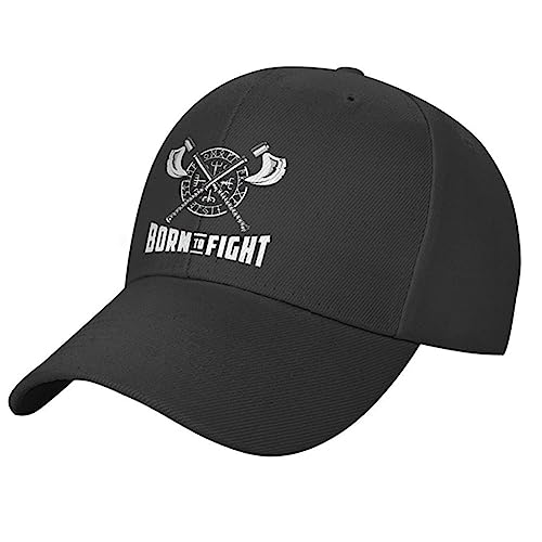 WDBAYXH Valhalla Baseballkappe Viking Odin Sport Sonnenmütze für Herren & Damen, 100% Baumwolle Trucker-Mütze Golf Outdoor Kappe, Verstellbare Schwarze Retro Freizeit Hip Hop Cap,Vegvisir,OneSize von WDBAYXH