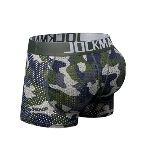 WDCAYQHZ Herren Gepolsterte Boxershorts Butt Lifter Unterwäsche Push Up Unterhose Höschen Butt Lifter(Green,XL) von WDCAYQHZ