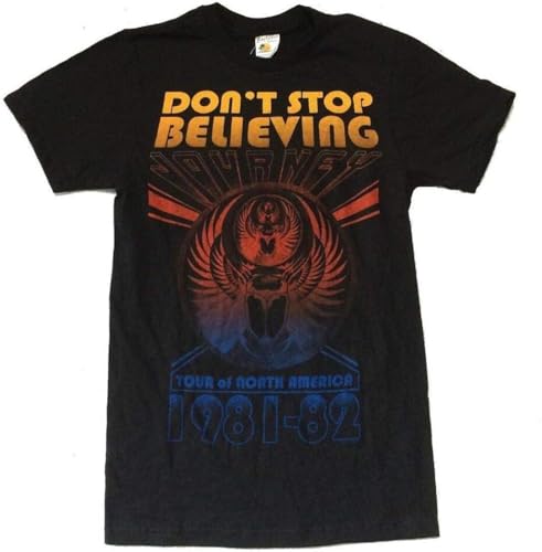 2688 Journey 1981 1982 Tour Don't Stop Believing Black T T-Shirts Hemden New Reissue(Small) von WDCzzFD