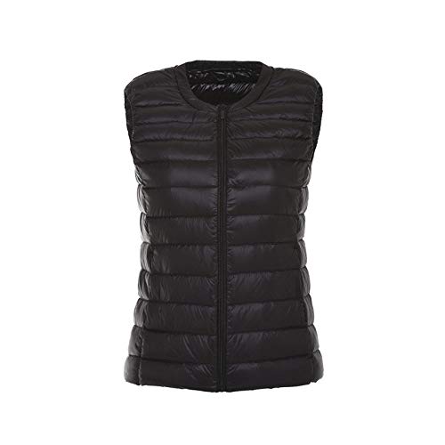 Damen Daunenweste,90 Duck Down Vest Damen Ultraleichte Daunen Tragbare Leichte Ärmellose Ohne Kragen Winter Warmer Innenschuh Weste Gepolsterte Outdoor-Gilets Körperwärmer, Schwarz, S. Damen Daunenweste,90 Duck Down Vest Damen Ultraleichte Daunen Tragbare Leichte Ärmellose Ohne Kragen Winter Warmer Innenschuh Weste Gepolsterte Outdoor-Gilets Körperwärmer, Schwarz, S. von WDDNTX