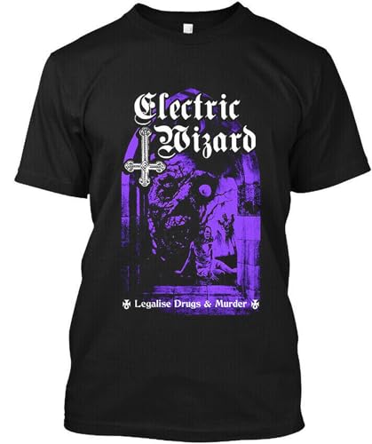 NWT Electric Wizard Legalise Drugs & Murder Heavy Metal Band Logo T-Shirt S-3XL BlackX-Large von WDEUIL
