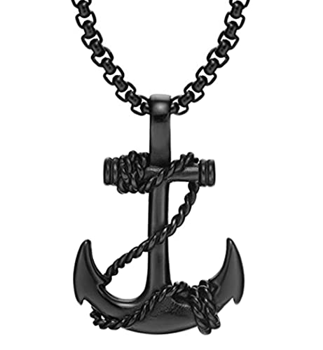 WDIYIEETN Modeschmuck Edelstahl nautischer Anker Kreuz Anhänger Halskette mit 54,9 cm Kette für Damen und Herren WDIYIEETN Modeschmuck Edelstahl nautischer Anker Kreuz Anhänger Halskette mit 54,9 cm Kette für Damen und Herren von WDIYIEETN