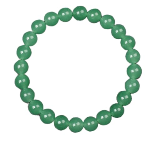 WDSBZNB Kristall Armband Goldene Obsidian Stein Perlen Armband Männer Frauen Goldene Licht Regenbogen Obsidian Rohstein Runde Perle Energie Schmuck(17cm_8MM Beads_21 Aventurine) von WDSBZNB