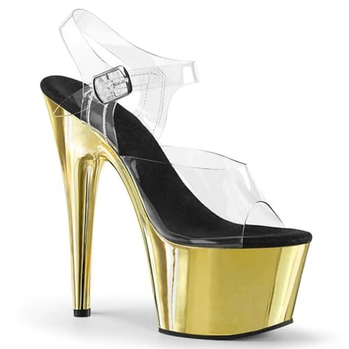 WDUDSUDUW 7.9in Blinkplattform transparent Stiletto,Gold,40.5 EU WDUDSUDUW 7.9in Blinkplattform transparent Stiletto,Gold,40.5 EU von WDUDSUDUW