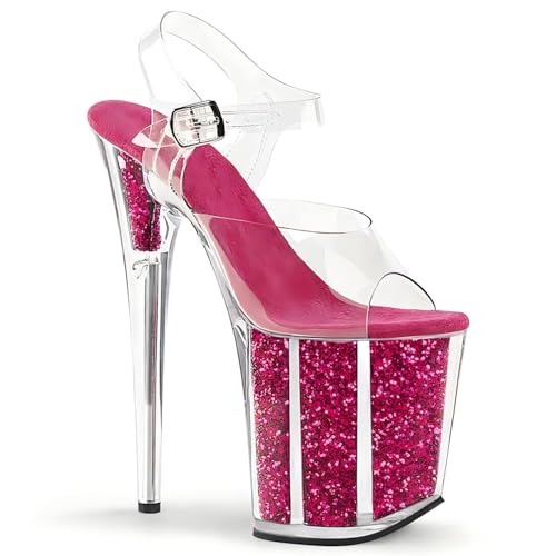 WDUDSUDUW 7.9in Blinkplattform transparent Stiletto,Rose red,36.5 EU WDUDSUDUW 7.9in Blinkplattform transparent Stiletto,Rose red,36.5 EU von WDUDSUDUW