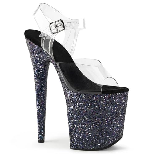 WDUDSUDUW 7.9in Blinkplattform transparent Stiletto,Shiny black,40.5 EU WDUDSUDUW 7.9in Blinkplattform transparent Stiletto,Shiny black,40.5 EU von WDUDSUDUW