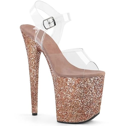 WDUDSUDUW 7.9in Blinkplattform transparent Stiletto,Shiny gold,37.5 EU WDUDSUDUW 7.9in Blinkplattform transparent Stiletto,Shiny gold,37.5 EU von WDUDSUDUW