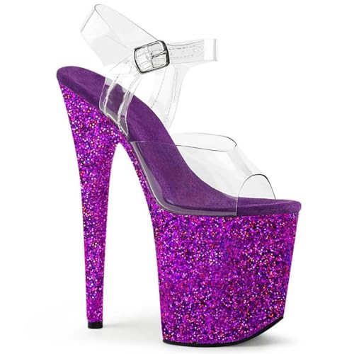 WDUDSUDUW 7.9in Blinkplattform transparent Stiletto,Shiny purple,36.5 EU WDUDSUDUW 7.9in Blinkplattform transparent Stiletto,Shiny purple,36.5 EU von WDUDSUDUW