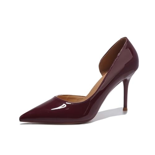 WDUDSUDUW Spitze Damen-High Heels, Glänzende Schuhe Für Den Alltag, Brautschuhe, Ball- Und Party-Sandalen,Burgundy 2.56”,37.5 EU WDUDSUDUW Spitze Damen-High Heels, Glänzende Schuhe Für Den Alltag, Brautschuhe, Ball- Und Party-Sandalen,Burgundy 2.56”,37.5 EU von WDUDSUDUW