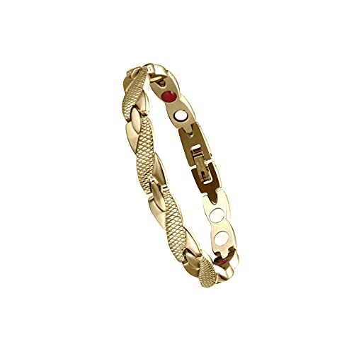 WDYY Elegantes Magnetfeldtherapie Fit Plus Armband, Abnehmen Gewichtsverlust Anti-Ermüdungs-Magnetarmband für Männer Frauen (Golden) von WDYY