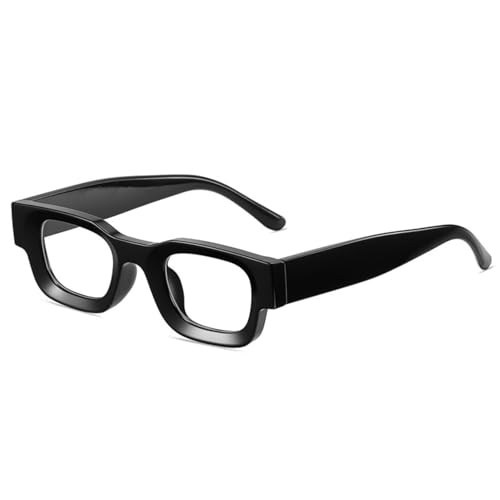 WDZAYXC Rechteckig Blaulichtfilter Brille(Schwarz/transparent) von WDZAYXC