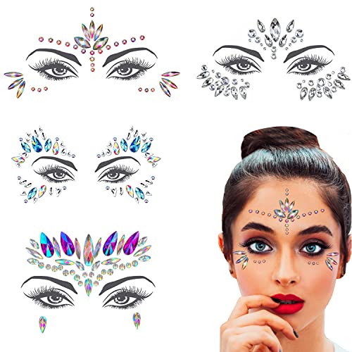 Glitzersteine Gesicht Festival Edelsteine Strasssteine Schmucksteine Selbstklebend Glitzer Face Sticker für Party Karneval Halloween Glitzersteine Gesicht Festival Edelsteine Strasssteine Schmucksteine Selbstklebend Glitzer Face Sticker für Party Karneval Halloween von WDZGX