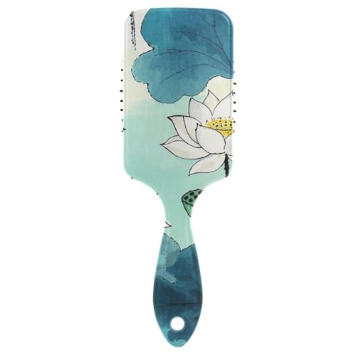Antistatische Haarbürsten für Damen, mit chinesischer Tinte, Blume, dünn, Kopfmassagegerät für langes Haar, mit ergonomischem Griff, Cepillo Anti-Frizz para cabello von WDdZzyy