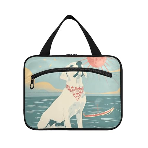 Beach Ocean Labrador Retriever Pastell hängende Reisetasche für Frauen mit Haken, Designer-Zubehörtaschen mit Reißverschluss für Erwachsene, Hotel, Brochas, Maquillaje L von WDdZzyy