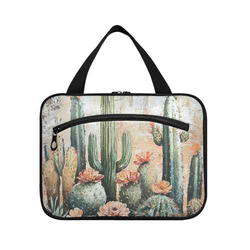 Boho Vintage Kaktus hängende große hängende Kulturtasche mit Haken, Designer tragbare Medizin Taschen für Essentials für Frauen Hotel Bolso de Maquillaje para Mujer L von WDdZzyy