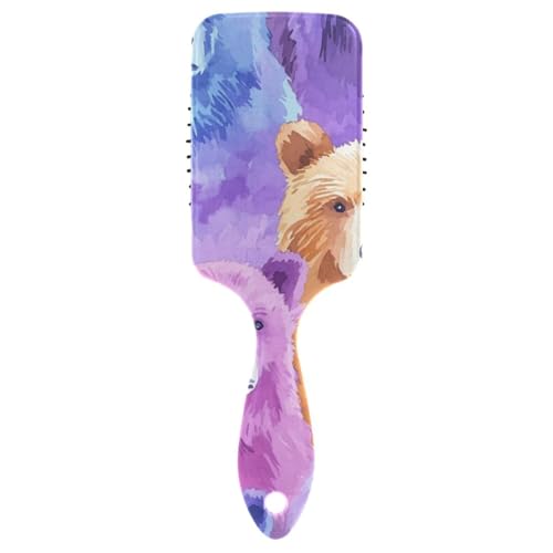 Colorful Bear Art antistatische Bürste für dickes Haar, für Frauen, Nass- und Trockenbürste gegen Haarausfall, mit ergonomischem Griff, cepillo para pelo rizado von WDdZzyy
