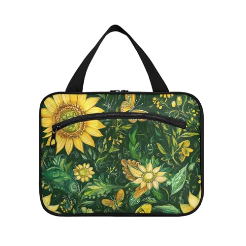 Einzigartige Reisetasche mit Sonnenblumen-Motiv, zum Aufhängen, mit Haken, faltbare Designer-Taschen für Toilettenartikel, Reisezubehör für Frauen, Arbeit, Bolso de para Mujer L von WDdZzyy