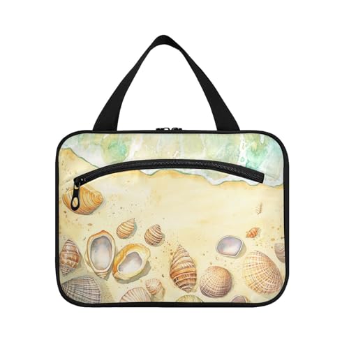 Muscheln Sandstrand Meer hängende Reise Make-up Tasche mit Haken, Designer erweiterbare Medizin Taschen für Frauen, Muss auf Reisen Cartera para maquillaje L von WDdZzyy