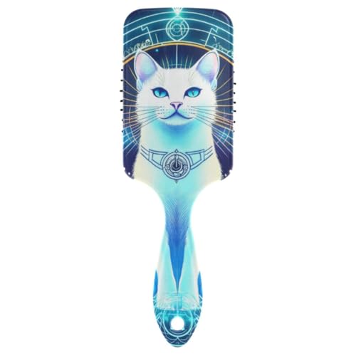 Niedliche Katzen-Tarot-Haarbürsten für Frauen, dünnes Kopfmassagegerät für feines Haar mit ergonomischem Griff, Cepillo para cabello de mujer von WDdZzyy