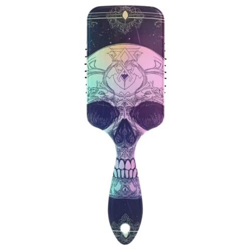 Piratenschädel Tarot-Haarbürsten für schwarze Frauen, Nass- und Trockenbürste für kurzes Haar mit ergonomischem Griff, cepillo para pelo rizado von WDdZzyy