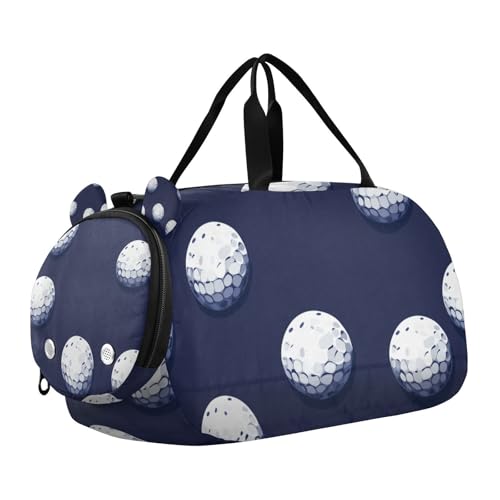 Sporttasche für Mädchen, mit Schuhfach, multifunktional, für Reisen, Sport, Reisetasche, Wochenendtasche, Marineblau von WDdZzyy