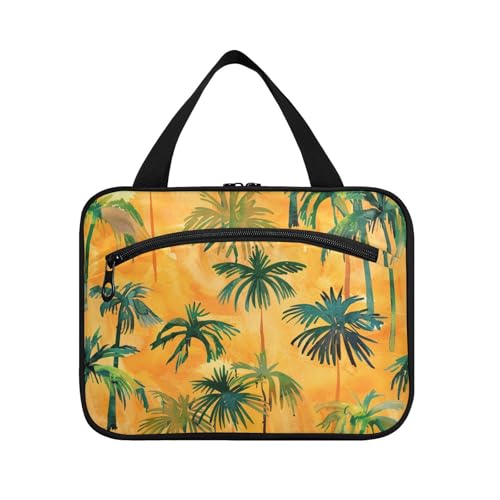 Summer Orange Tropical Trees Hanging Kulturtasche Herren mit Haken, Designer Multifunktionale Medizintasche für Frauen, Muss Trip Bolsa para guardar maquillaje L von WDdZzyy