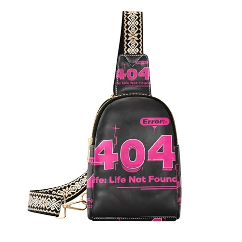 Trendige 404 Error Life Not Found-Tasche für Herren, wasserdichter Sling-Rucksack für Reisen, 404-Fehlerlebensdauer nicht gefunden, 1 size von WDdZzyy