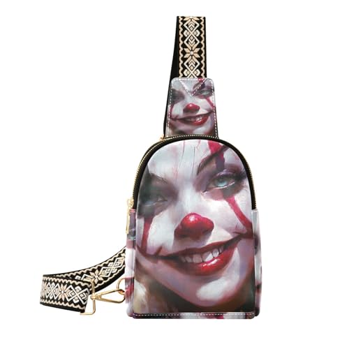 Trendige Clown-Tasche für Damen, leichte Umhängetasche zum Wandern, Clown für Damen, 1 size Trendige Clown-Tasche für Damen, leichte Umhängetasche zum Wandern, Clown für Damen, 1 size von WDdZzyy