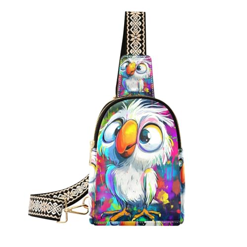 Trendige handbemalte Huhn-Farbtasche für Damen, Mehrzweck-Umhängetasche, Schwarz, Handbemalte Hühnerfarbe, 1 size von WDdZzyy