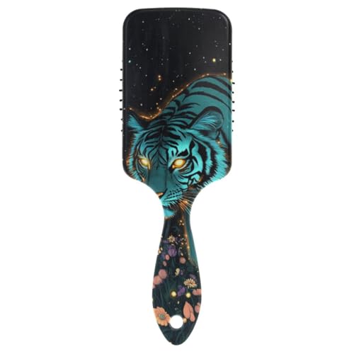 Turquoise Tigers antistatische Bürsten für schwarze Frauen, Kopfhautmassage für dünner werdendes Haar mit ergonomischem Griff, cepillo para cabello de mujer von WDdZzyy
