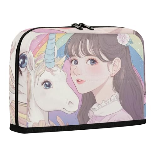 WDdZzyy Beauty Anime Einhörner Federmäppchen Große Kapazität Make-up Tasche Mehrzwecktasche für Teenager Jungen Elementary von WDdZzyy