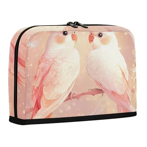 WDdZzyy Beauty Federmäppchen mit Nymphensittich-Motiv, großes Fassungsvermögen, tragbare Schreibwaren-Tasche für Teenager, elementar von WDdZzyy