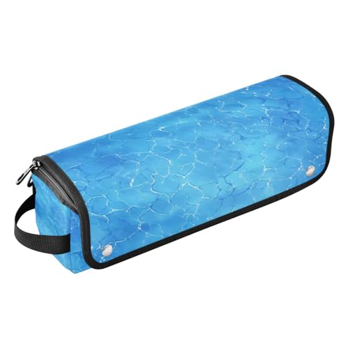 WDdZzyy Blaue Wasserwellen-Haar-Werkzeug-Reisetasche für Frauen mit hitzebeständigem Pad, doppellagig, Reise-Tragetasche für heiße Werkzeuge, Lockenstab und Glätteisen, Haarvolumizer, blaue WDdZzyy Blaue Wasserwellen-Haar-Werkzeug-Reisetasche für Frauen mit hitzebeständigem Pad, doppellagig, Reise-Tragetasche für heiße Werkzeuge, Lockenstab und Glätteisen, Haarvolumizer, blaue von WDdZzyy
