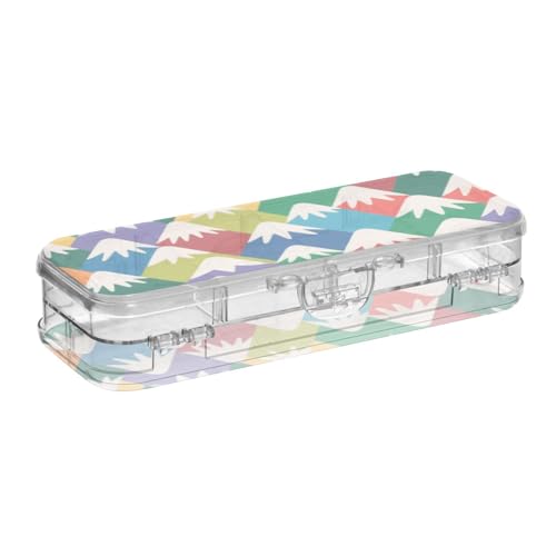 WDdZzyy Bunte Cartoon-Bleistifte-Box mit niedlichem Berg-Design, Doppelstöckig, für Kinder, mit Schnappverschluss WDdZzyy Bunte Cartoon-Bleistifte-Box mit niedlichem Berg-Design, Doppelstöckig, für Kinder, mit Schnappverschluss von WDdZzyy